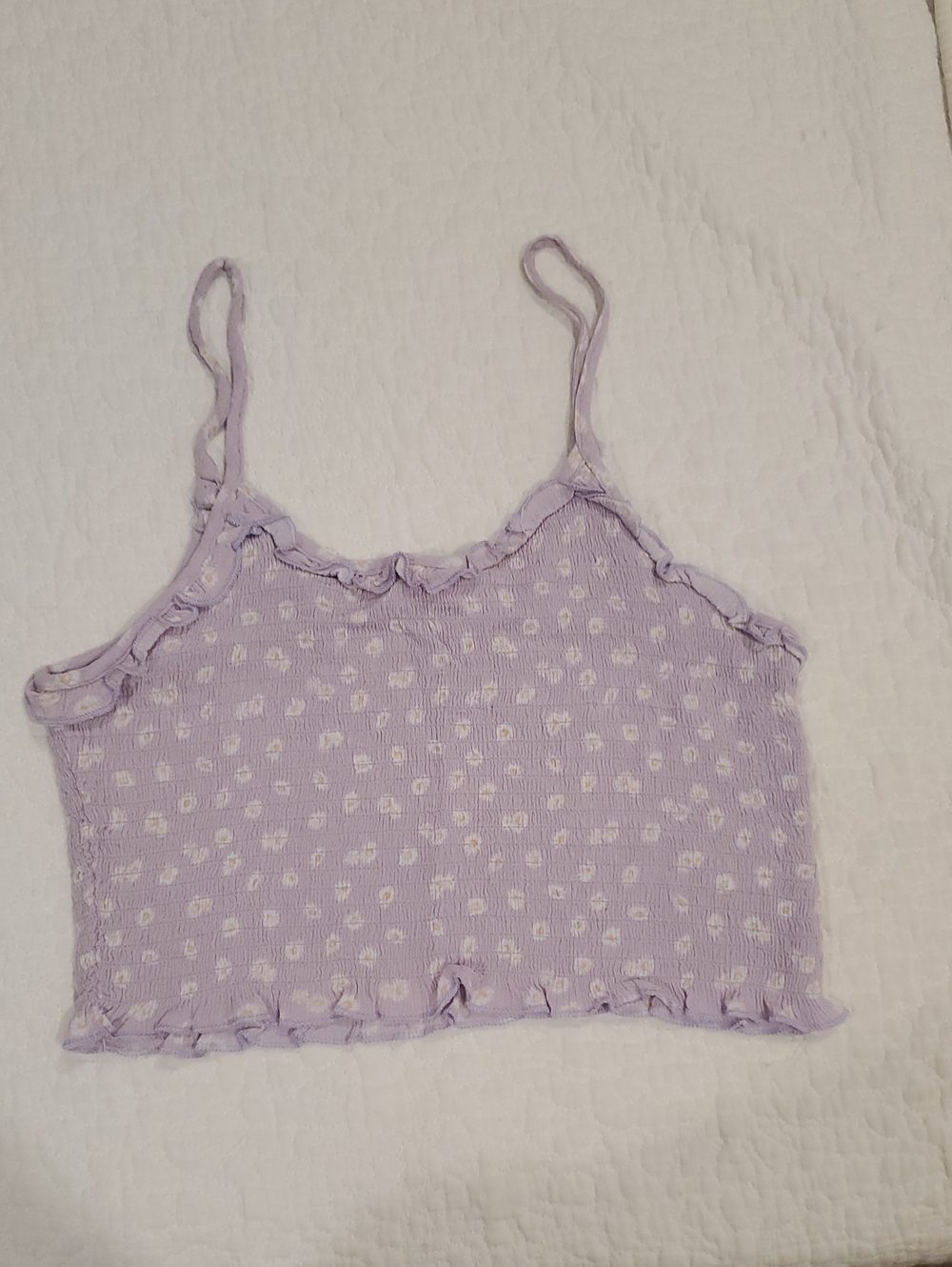 Hippie Rose Lilac Polka Dot Ruffle Cami